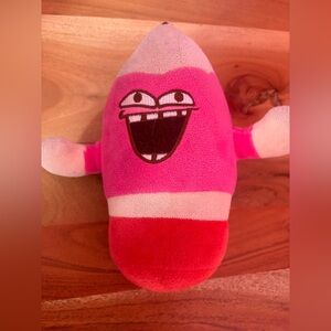 Striped Pink Plush Character Toy - Kids Stuffed Animal